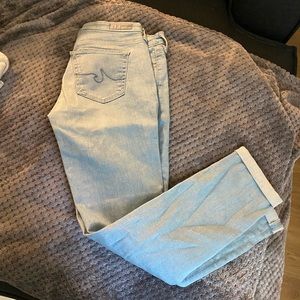 Distressed AG boyfriend jeans